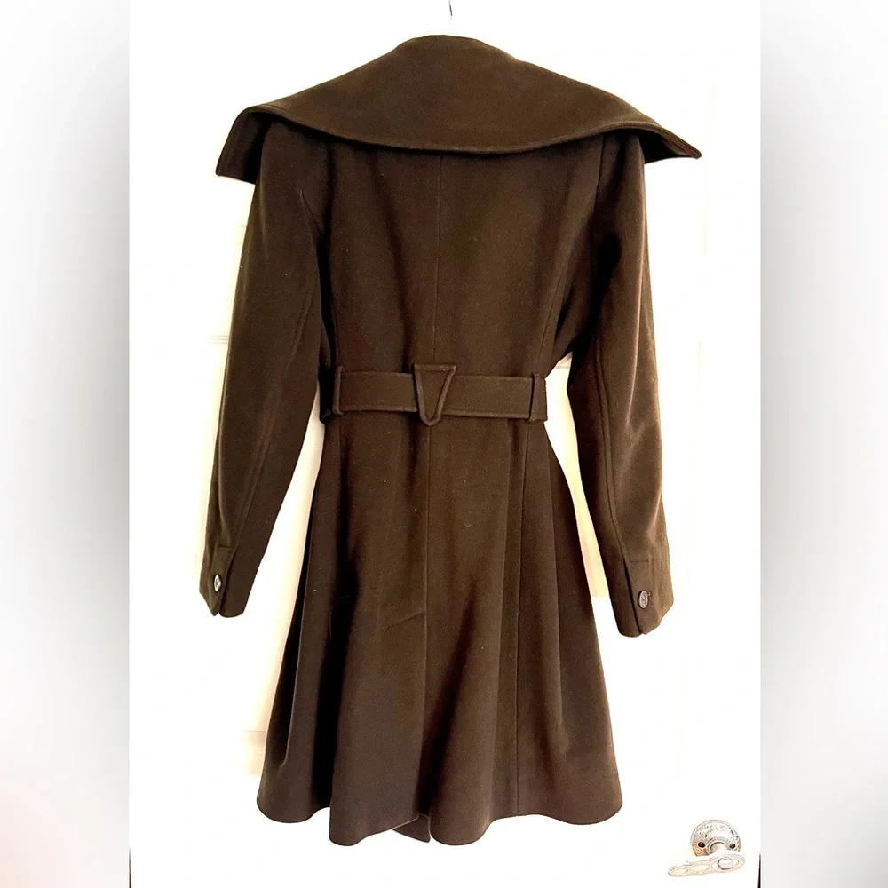 Cole Haan wool blend belted wrap coat - Size 12 - Picture 4 of 8